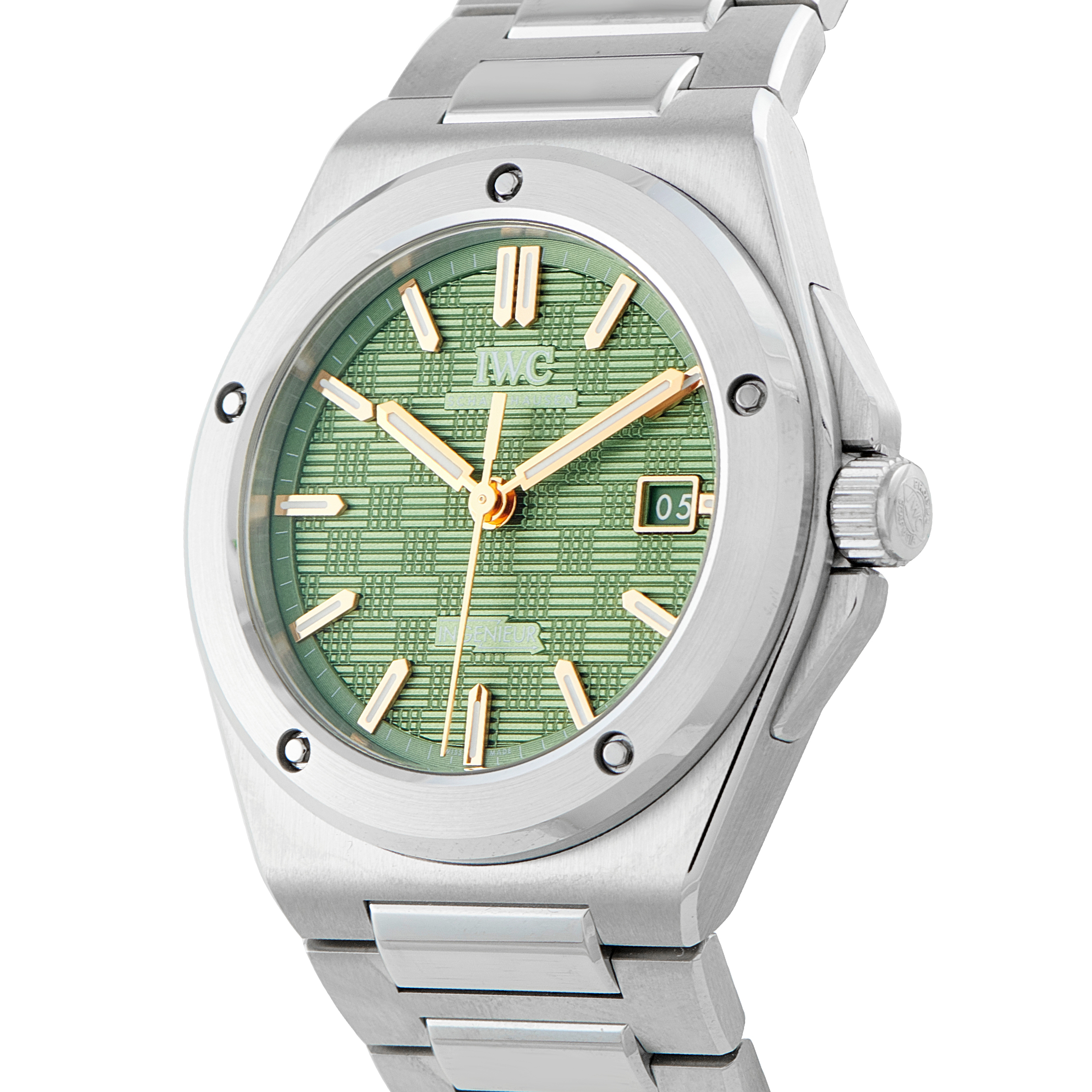 IWC 인제니어 40 IW328908 케이스 측면과 제랄드 젠타 5스크루 베젤