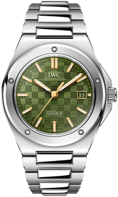 IWC 인제니어 오토매틱 40 IW328908 그린 그리드 다이얼 정면